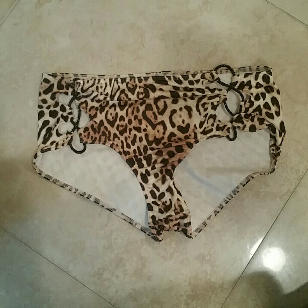 Victoria Secret Leopard Print Swim Bottoms